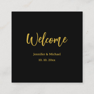 Metallic Gold & Black Professional Modern Elegant Enclosure Card