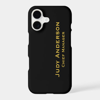Metallic Gold & Black Professional Modern Name Pro