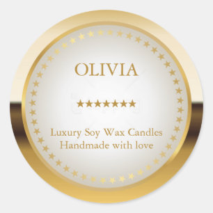 Metallic Gold Classic Round Sticker