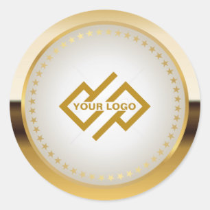 Metallic Gold Classic Round Sticker