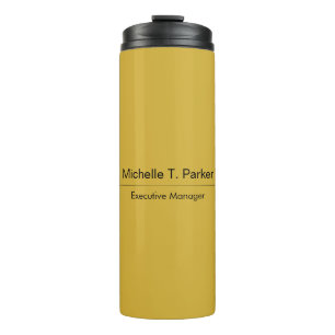 Metallic gold color elegant plain minimalist thermal tumbler