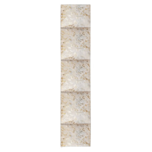 Metallic Gold Cowhide Print Short Table Runner