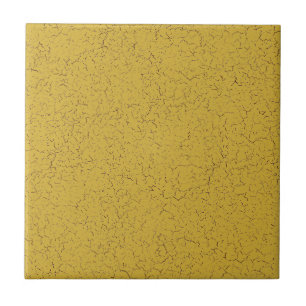 Metallic Gold Crackle Glaze Solid Colour Tile