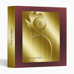 Metallic Gold Customized 1" Binder