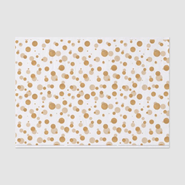 Metallic Gold Dots Christmas  Tissue Paper (Front)