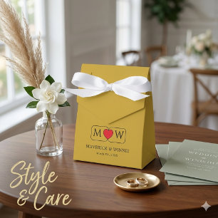Metallic Gold Large Tent Favour Box for Weddings