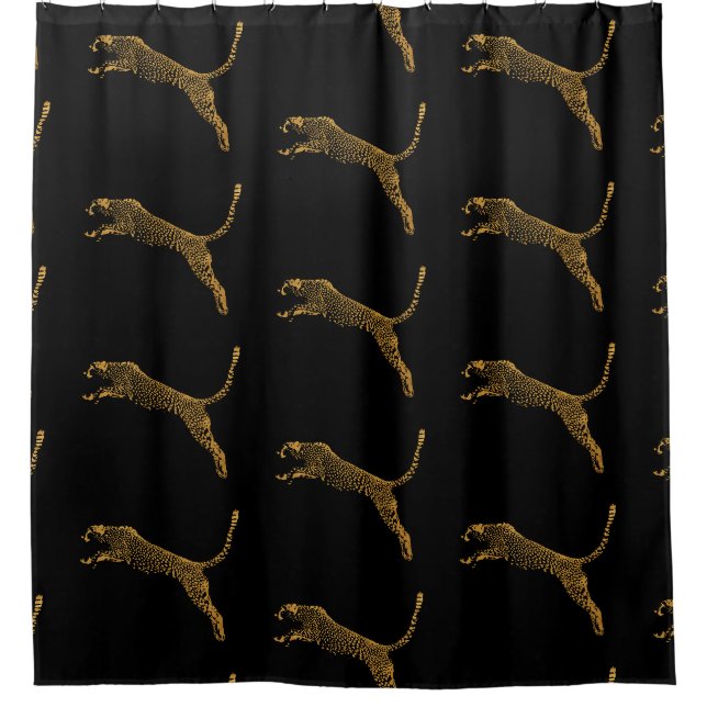 Metallic Gold Leaping Cheetah (Front)