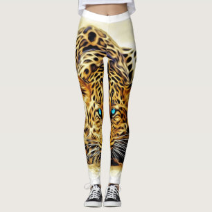 Metallic Gold Leopard Leggings & Yoga Pants