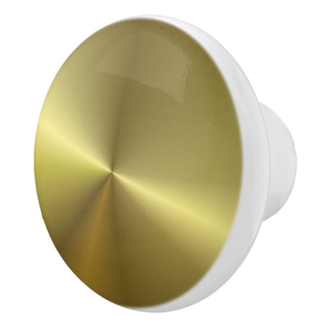 Metallic Gold Look Elegant Custom Template Ceramic Knob (Right)