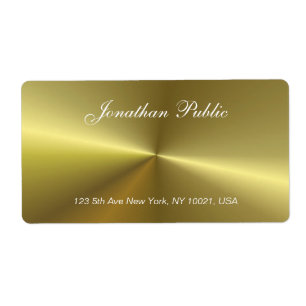 Metallic Gold Look Elegant Script Trendy Template