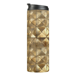 Metallic Gold Pattern Thermal Tumbler