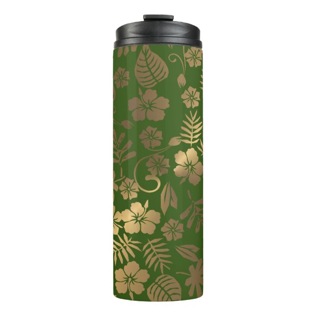 Metallic gold pattern  thermal tumbler (Front)