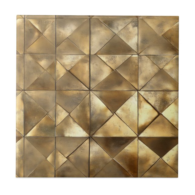 Metallic Gold Pattern Tile (Front)