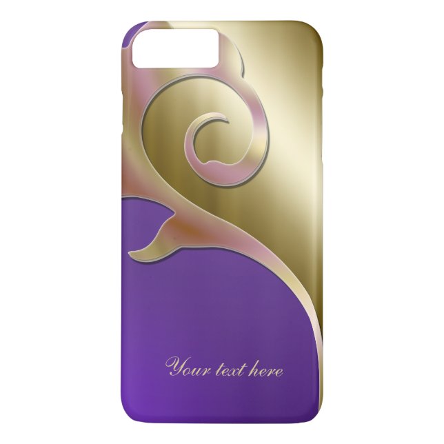 Metallic Gold purple Case-Mate iPhone Case (Back)