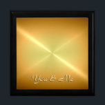 Metallic Gold Stainless Steel Metal 2 Gift Box<br><div class="desc">Metallic Stainless Steel Metal. Please remove / change "You & Me" prior to purchase. Design is available on other products.</div>