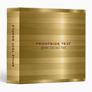 Metallic Gold Stripes Pattern Binder