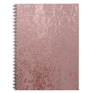 Metallic gold texture, rose quartz. notebook