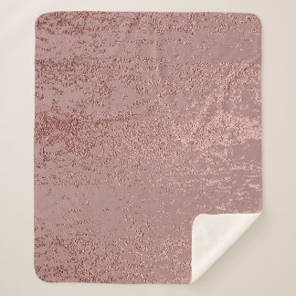 Metallic gold texture, rose quartz. sherpa blanket
