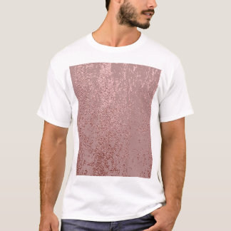 Metallic gold texture, rose quartz. T-Shirt