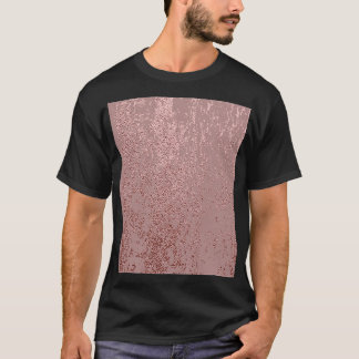 Metallic gold texture, rose quartz. T-Shirt