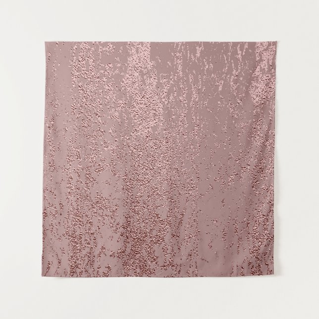 Metallic gold texture, rose quartz. tapestry (Front)