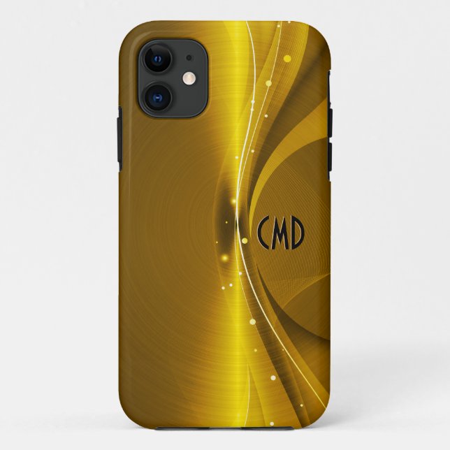Metallic Gold Tones Stainless Steel Look Case-Mate iPhone Case (Back)