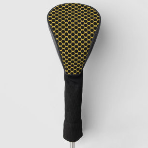 Metallic Gold with Black Dot Style Golf Head Cover