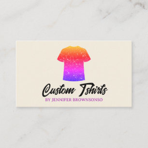 Metallic gradient T Shirt Print Clothing Apparel Business Card