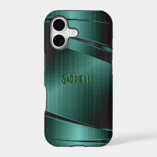Metallic Green Design Brushed Aluminum Look