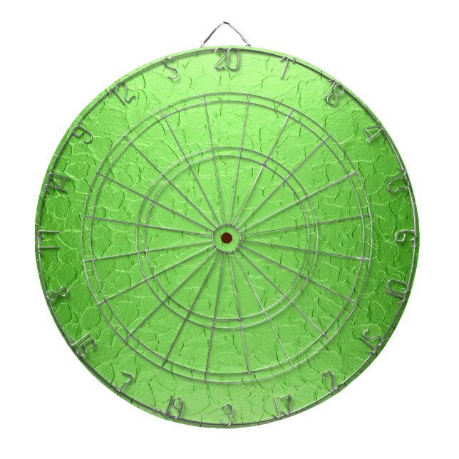 Metallic Green Stainless Steel Metal Dartboard (Front)