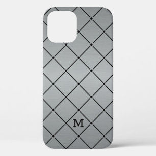 Metallic Grey Background iPhone 12 Case