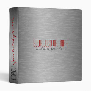 Metallic Grey Brushed Aluminum Look Binder