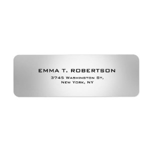 Metallic Grey Elegant Modern Trendy Minimalist