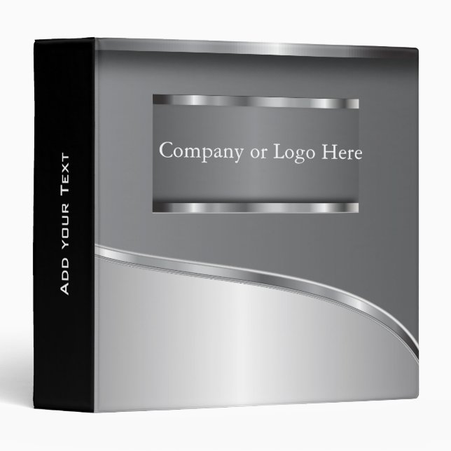 Metallic Grey Steel Look Binder (Front/Spine)