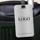 Metallic Grey Your Company Logo Business Custom Luggage Tag<br><div class="desc">This elegant luggage tag would be amazing for your business/promotional needs! Easily add your logo & other details by clicking on the "personalize" option.</div>