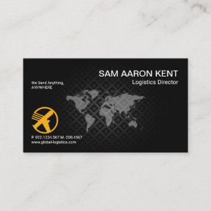 Metallic Grill Grey Globe Logistics Business Card