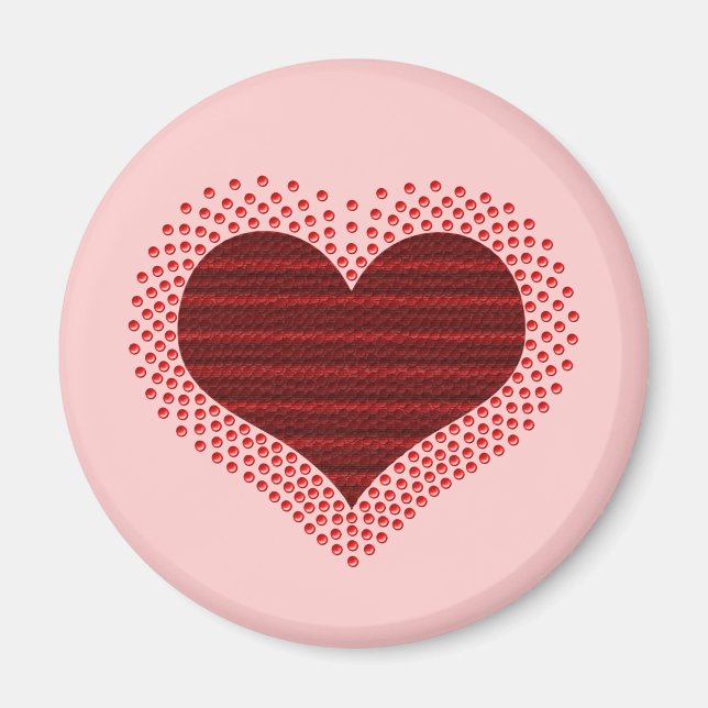Metallic Heart Magnet, Red Magnet (Front)