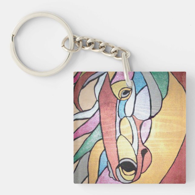 Metallic Horse Keychain (Front)