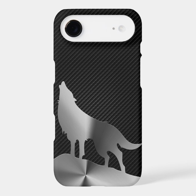 Metallic howling wolf with carbon fibre Case-Mate samsung galaxy case (Back)