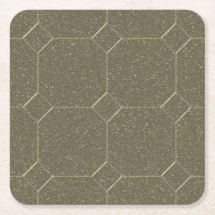 Metallic Imprint  Square Paper Coaster