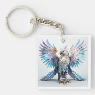 Metallic Iridescent Eagle Keychain