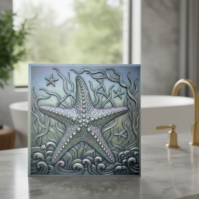 Metallic Iridescent Starfish D1223 Tile (Creator Uploaded)
