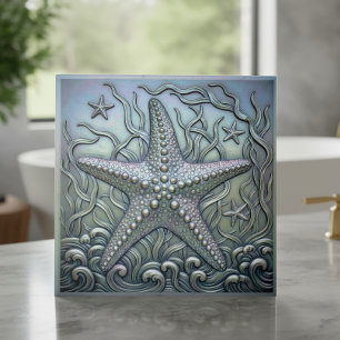 Metallic Iridescent Starfish ID1223 Tile