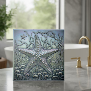 Metallic Iridescent Starfish ID1223 Tile