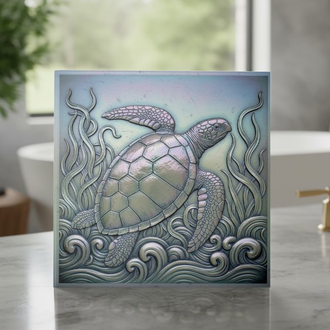 Metallic Iridescent Turtle ID1223 Tile (Creator Uploaded)