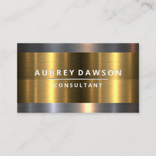 Metallic Layers   Brushed Metal Business Card
