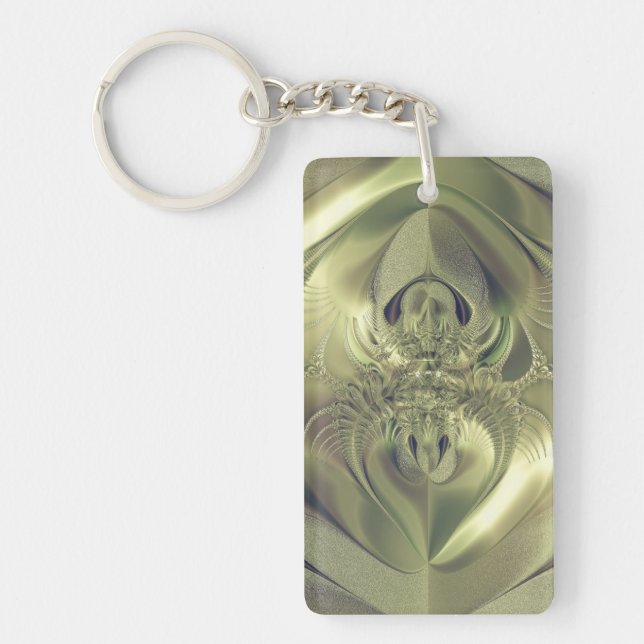 Metallic Leaves Keychain (Front)