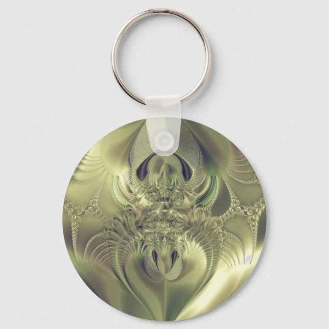 Metallic Leaves Keychain (Front)