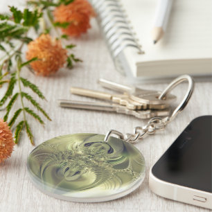 Metallic Leaves Keychain