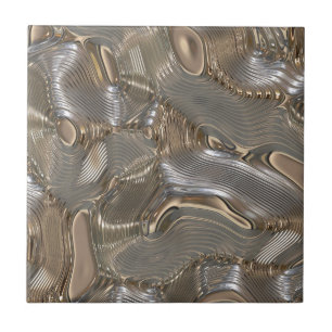 Metallic liquid metal tile